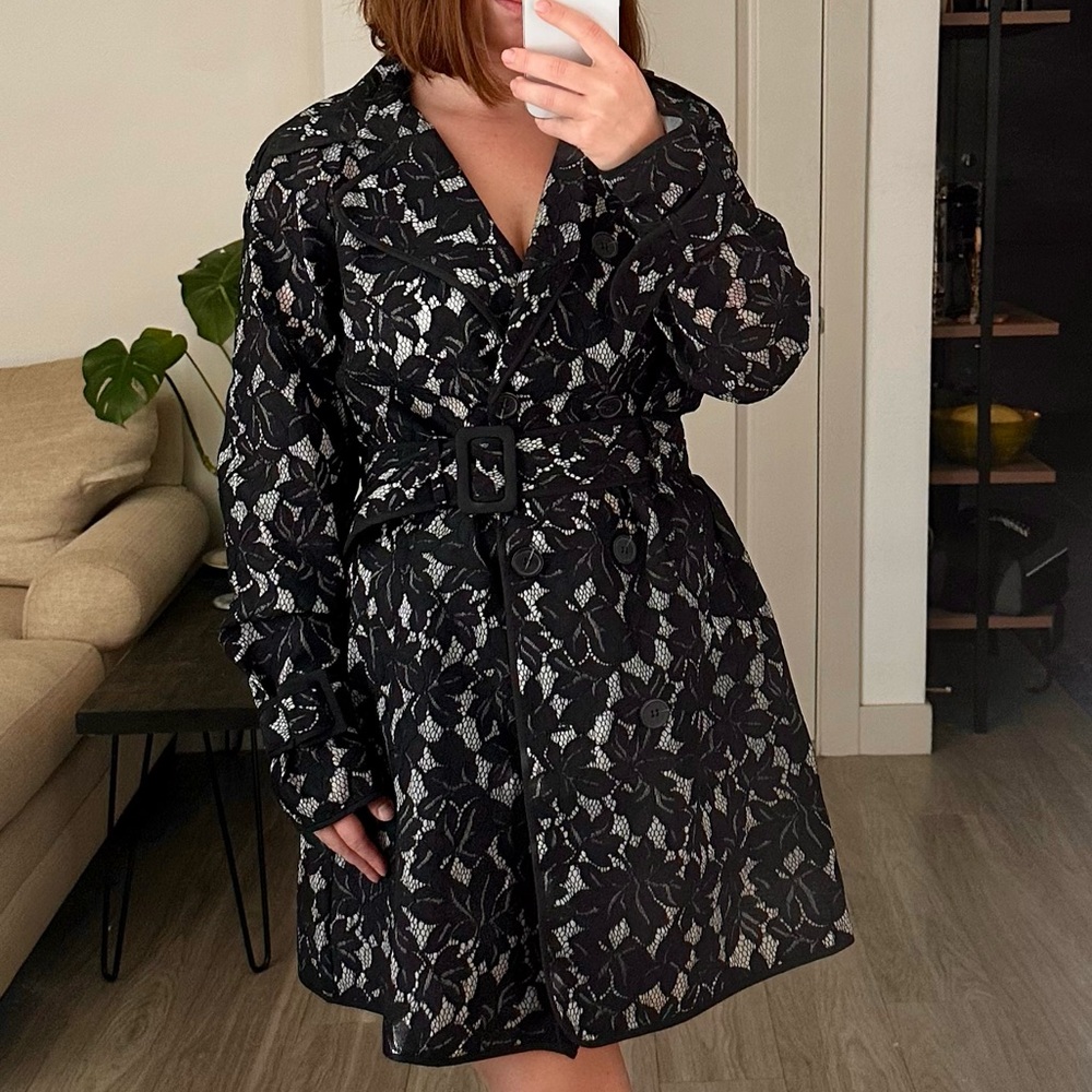 Lace Vintage Light Trench Coat Summer Vacation